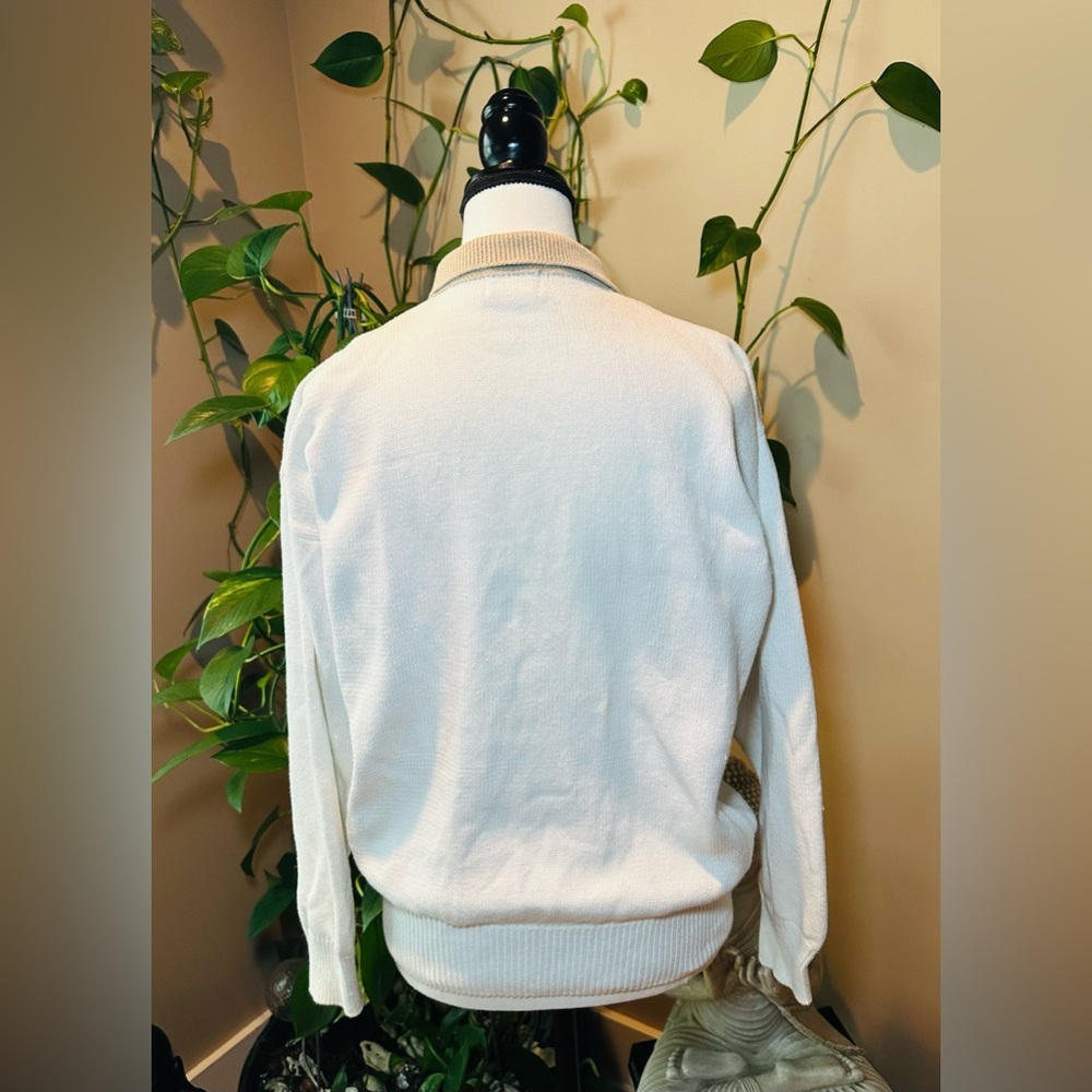 80s Vintage Capricci Knitwear Fruit Patterned Cream Sweater - Picture 4 of 16
